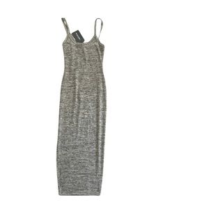 Grey midi-maxi dress